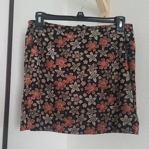 Express floral mini skirt